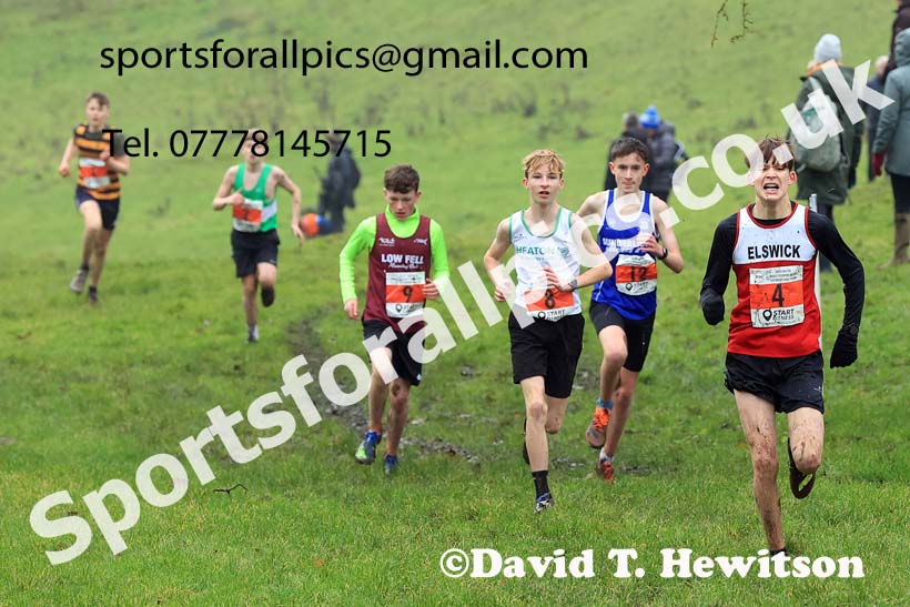 Boys under-15s 2023 NECAA Cross Country Relays, Thornley Hall Farm, Peterlee, County Durham. Photo: David T. Hewitson/Sports for All Pics